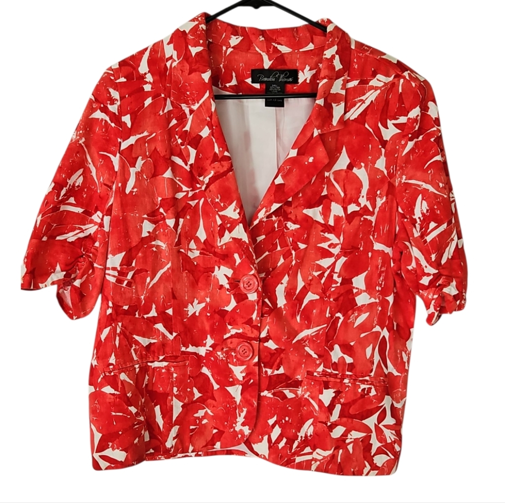 Brandon Thomas Tropical Orange Jacket/Shrug